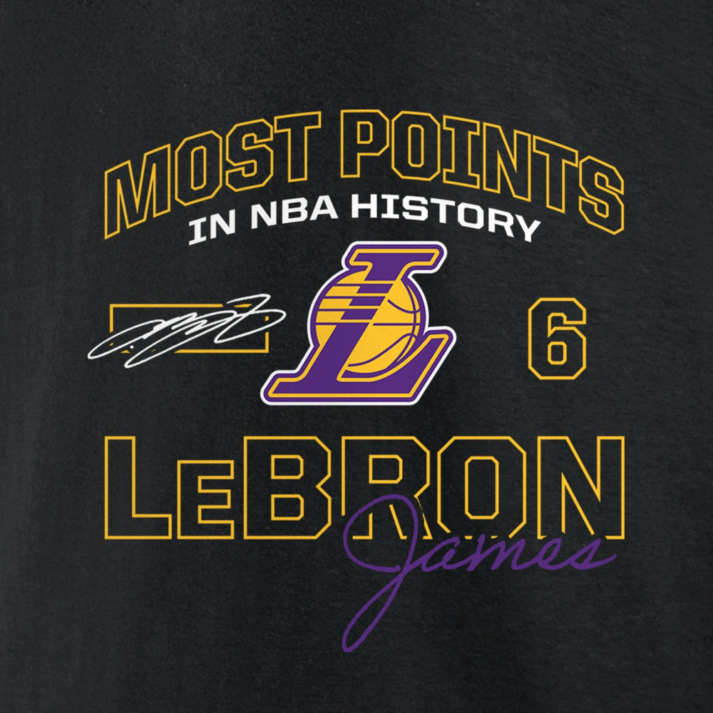 LeBron James Los Angeles Lakers Most Points in NBA History Pullover Hoodie Discount