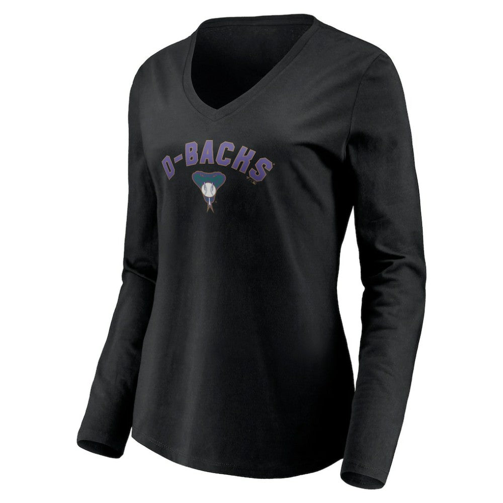 Arizona Diamondbacks Women's Cooperstown Collection Personalized Winning Streak Long Sleeve V-Neck T-Shirt | MLB Shop