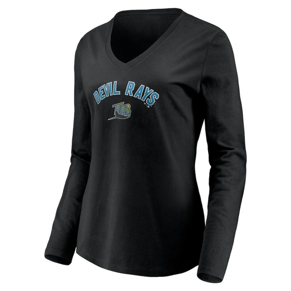 Tampa Bay Rays Women's Cooperstown Collection Personalized Winning Streak Long Sleeve V-Neck T-Shirt | MLB US