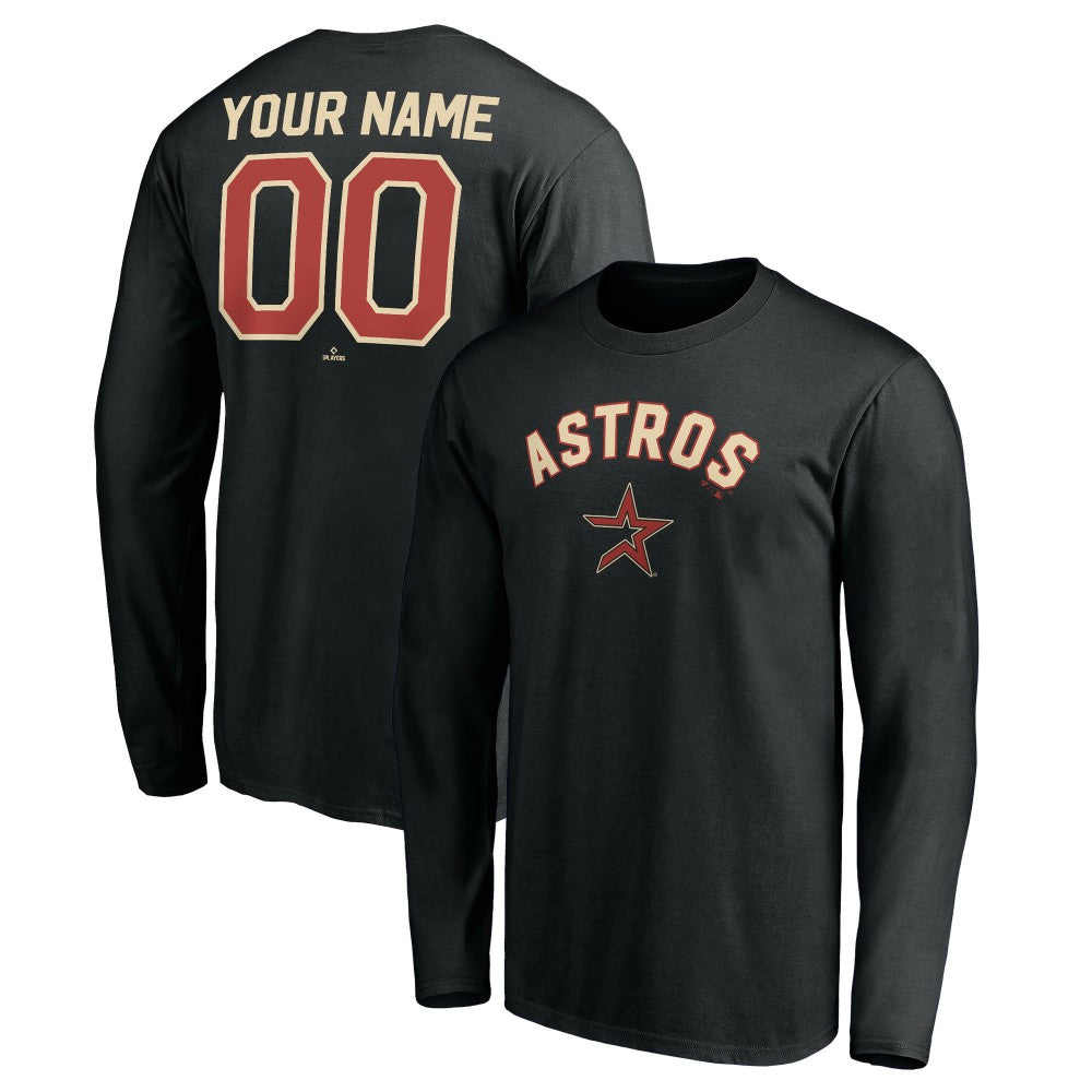 Houston Astros Personalized Cooperstown Collection Alternate Winning Streak Long Sleeve T-Shirt | MLB On Sale