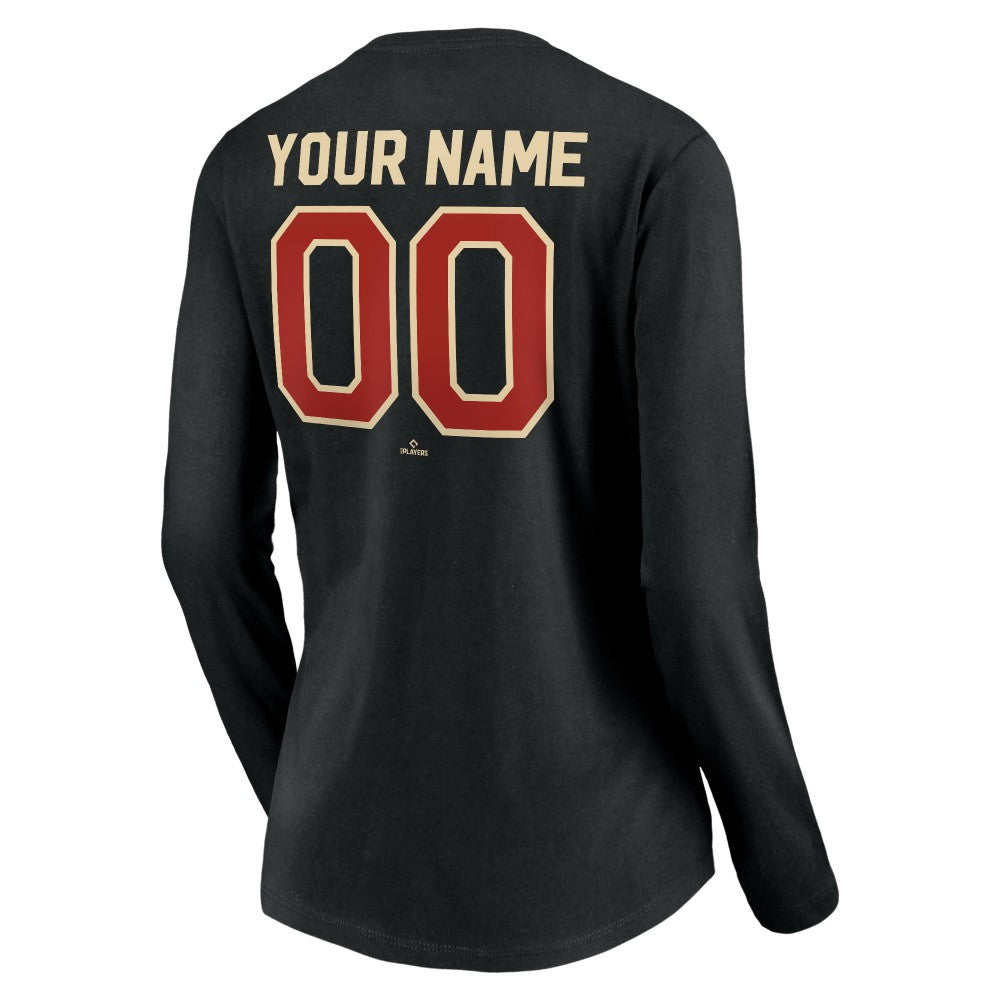 Houston Astros Women's Personalized Cooperstown Collection Alternate Winning Streak Long Sleeve V-Neck T-Shirt | MLB US
