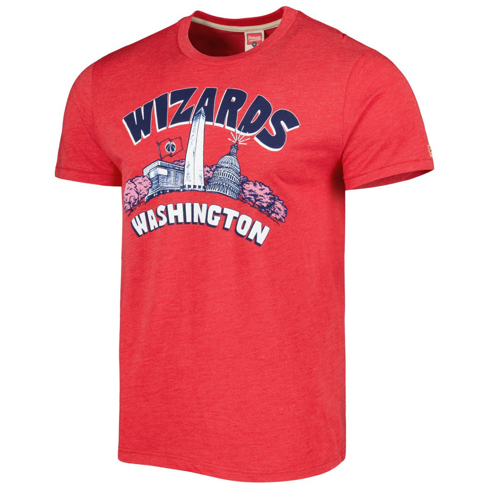 Washington Wizards Homage Unisex Hometown Hyper Local Tri-Blend T-Shirt Discount