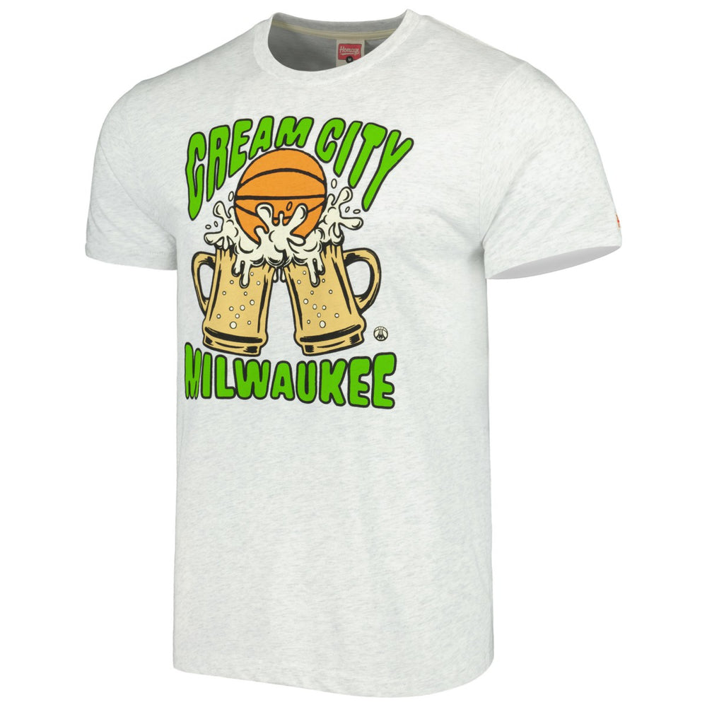 Milwaukee Bucks Homage Unisex Hometown Hyper Local Tri-Blend T-Shirt For Sale