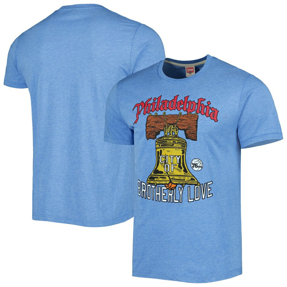 Philadelphia 76ers Homage Unisex Hometown Hyper Local Tri-Blend T-Shirt On Sale