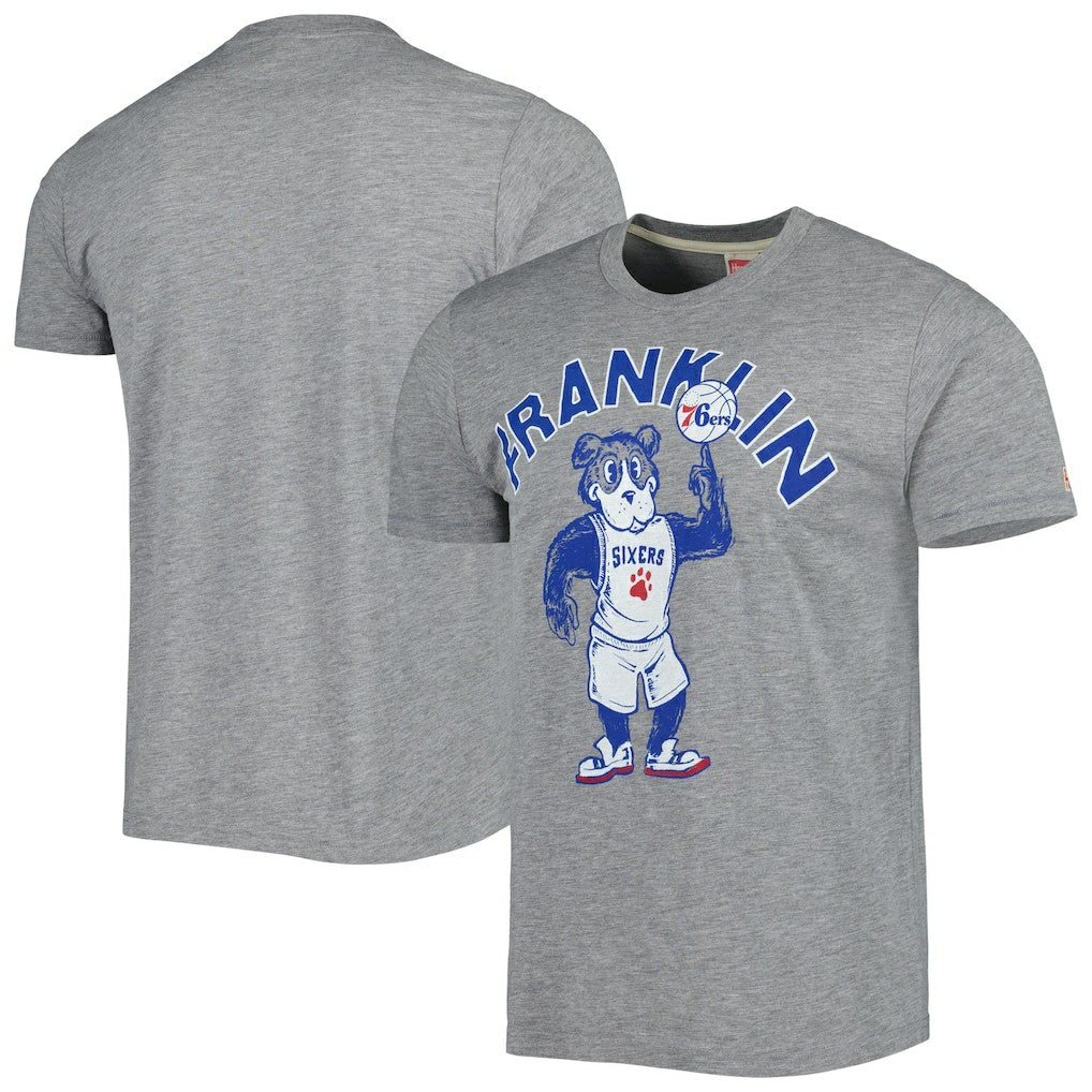 Philadelphia 76ers Homage Unisex Team Mascot Tri-Blend T-Shirt On Sale