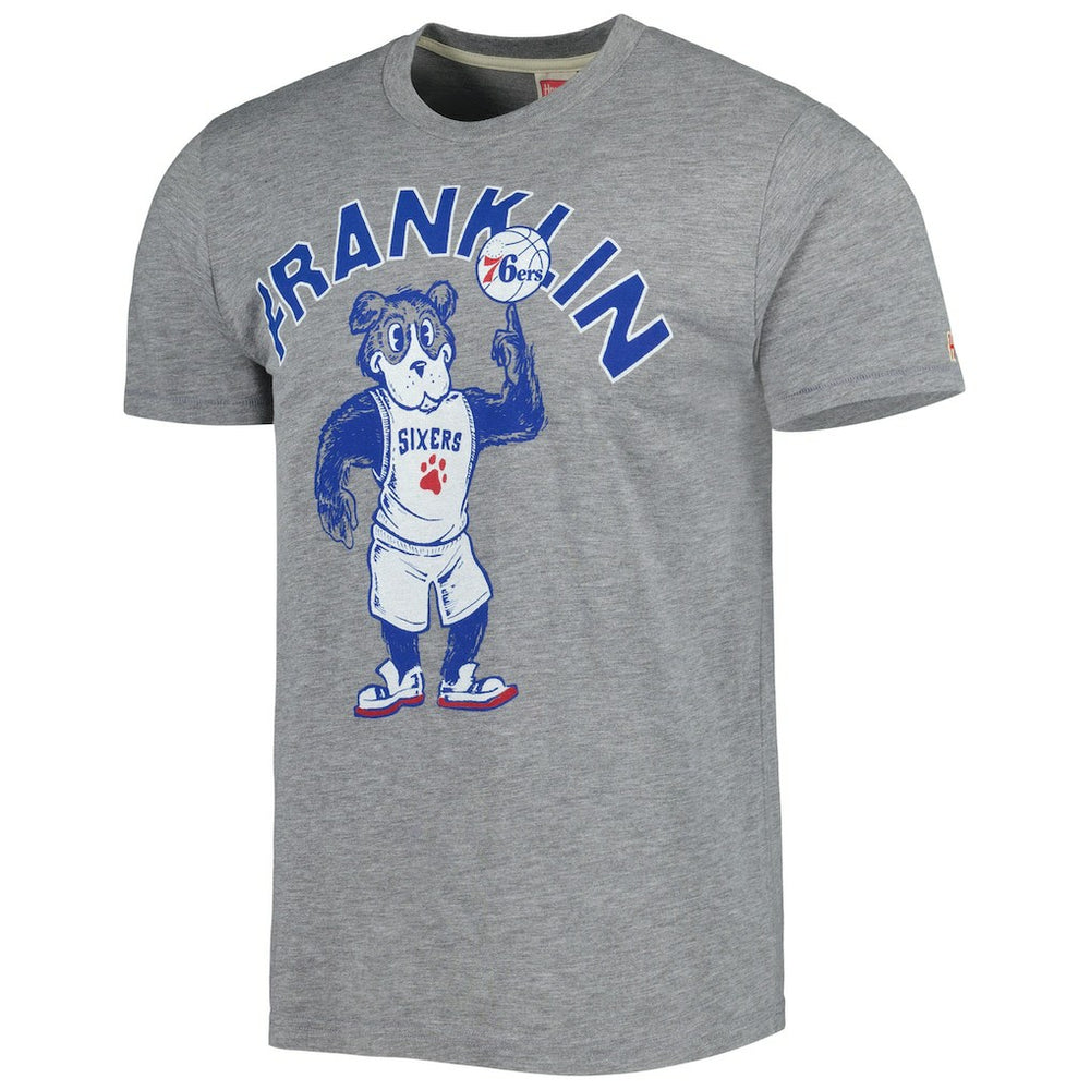 Philadelphia 76ers Homage Unisex Team Mascot Tri-Blend T-Shirt On Sale