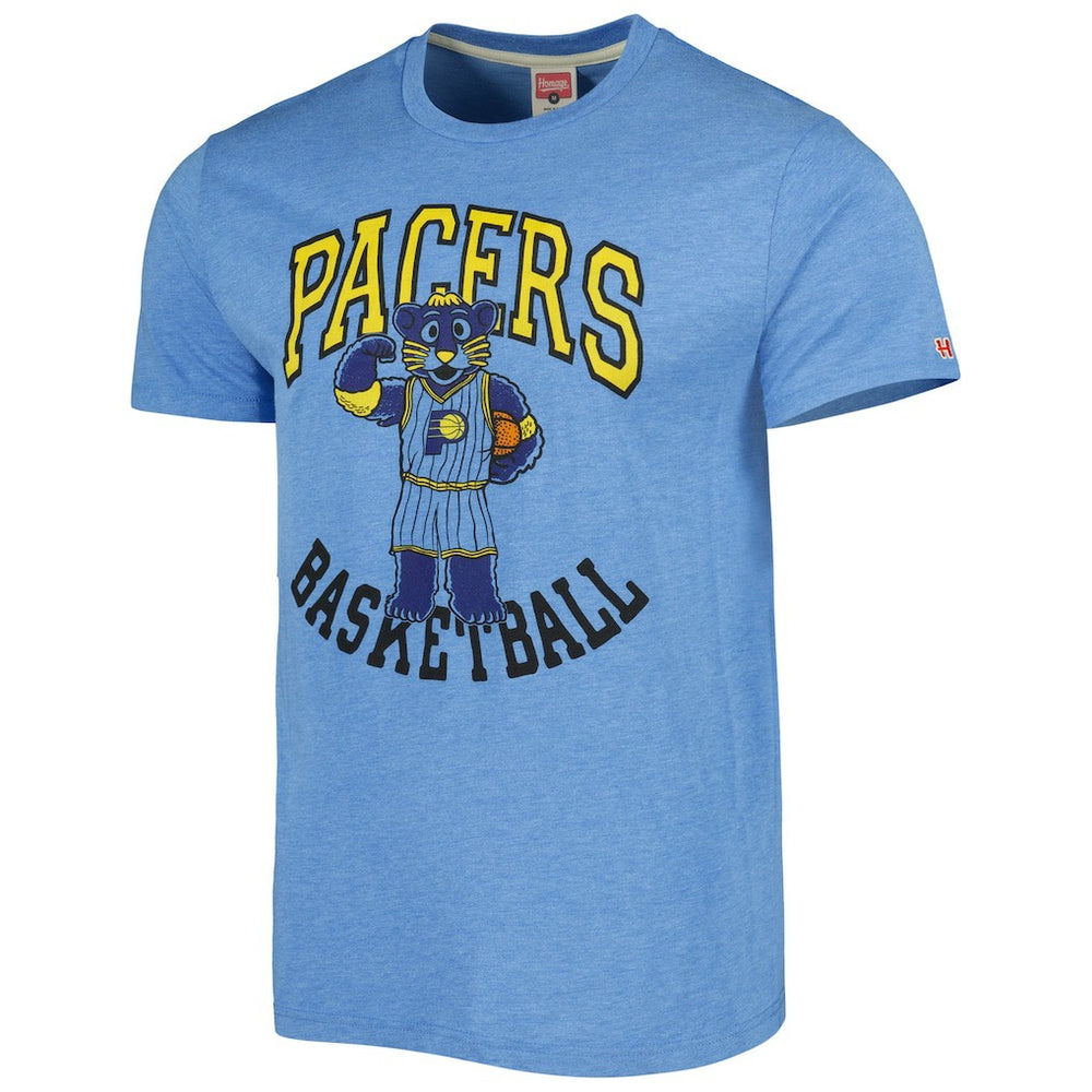 Indiana Pacers Homage Unisex Team Mascot Tri-Blend T-Shirt On Sale