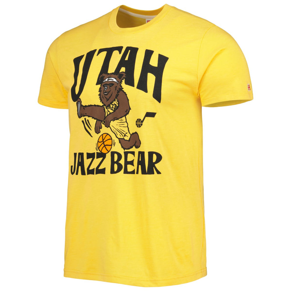 Utah Jazz Homage Unisex Team Mascot Tri-Blend T-Shirt Discount
