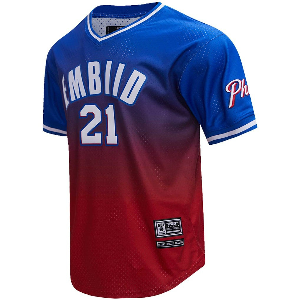 Joel Embiid Philadelphia 76ers Post Ombre Name & Number T-Shirt Outlet