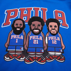 Joel Embiid, Tobias Harris, James Harden Philadelphia 76ers Pro Standard Multi Lineup T-Shirt On Sale
