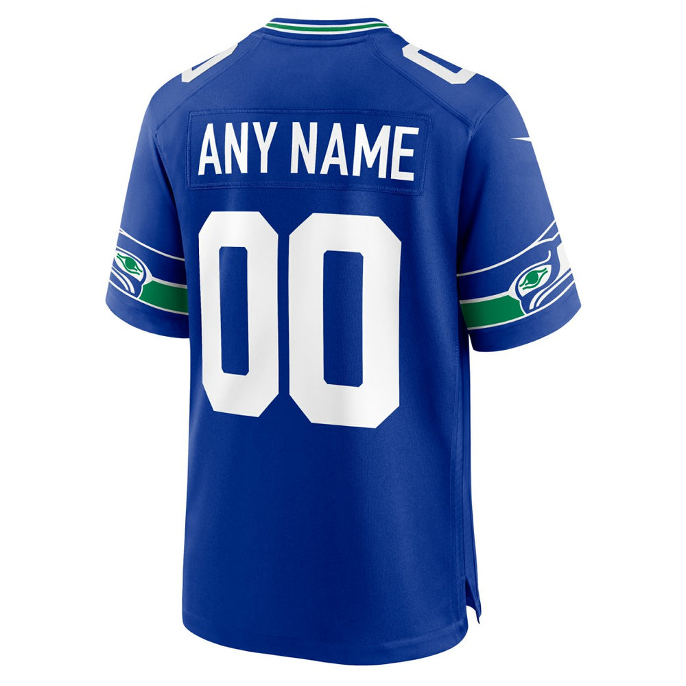 Seattle Seahawks Nike Throwback Custom Jersey