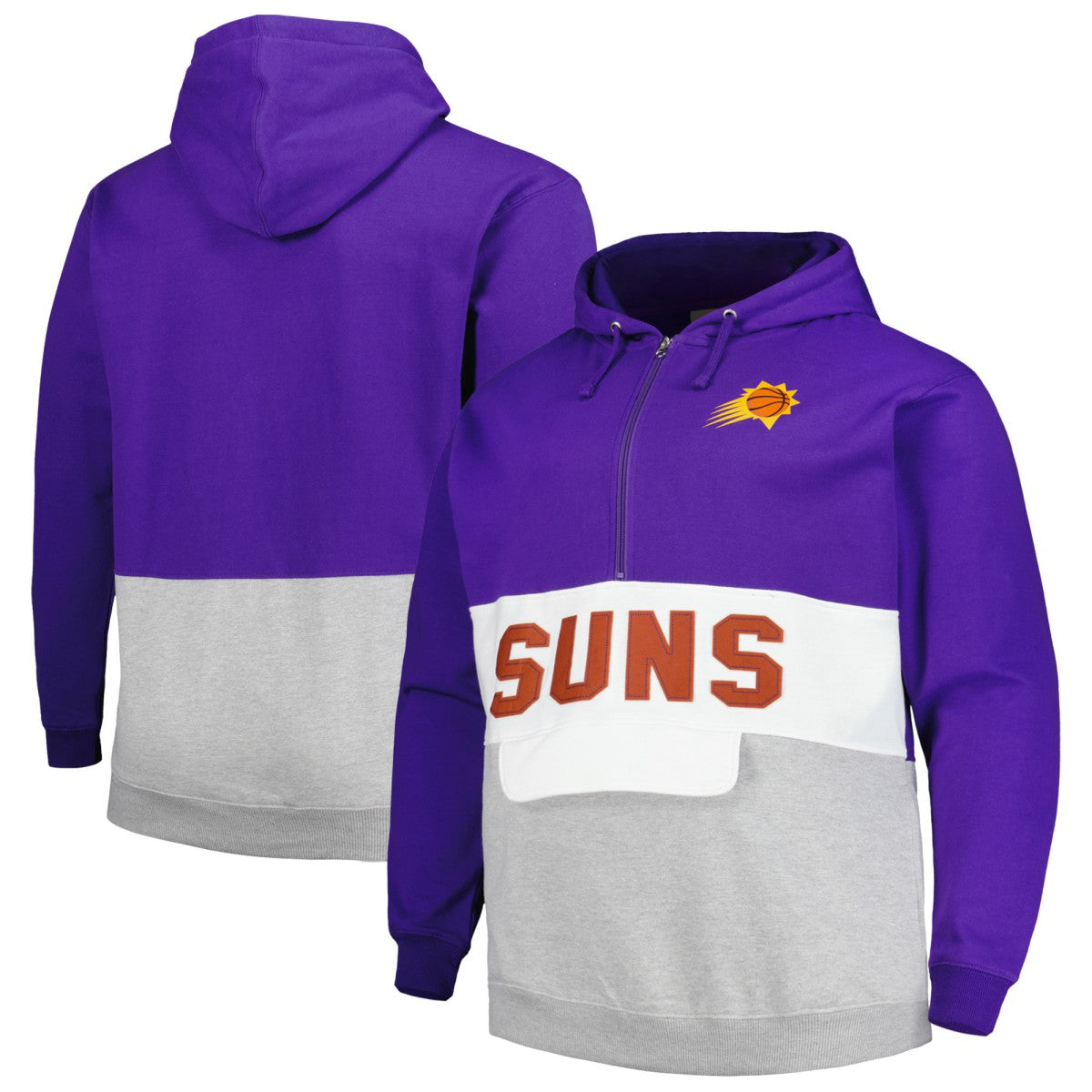 Phoenix Suns Big & Tall Anorak Half-Zip Hoodie Outlet