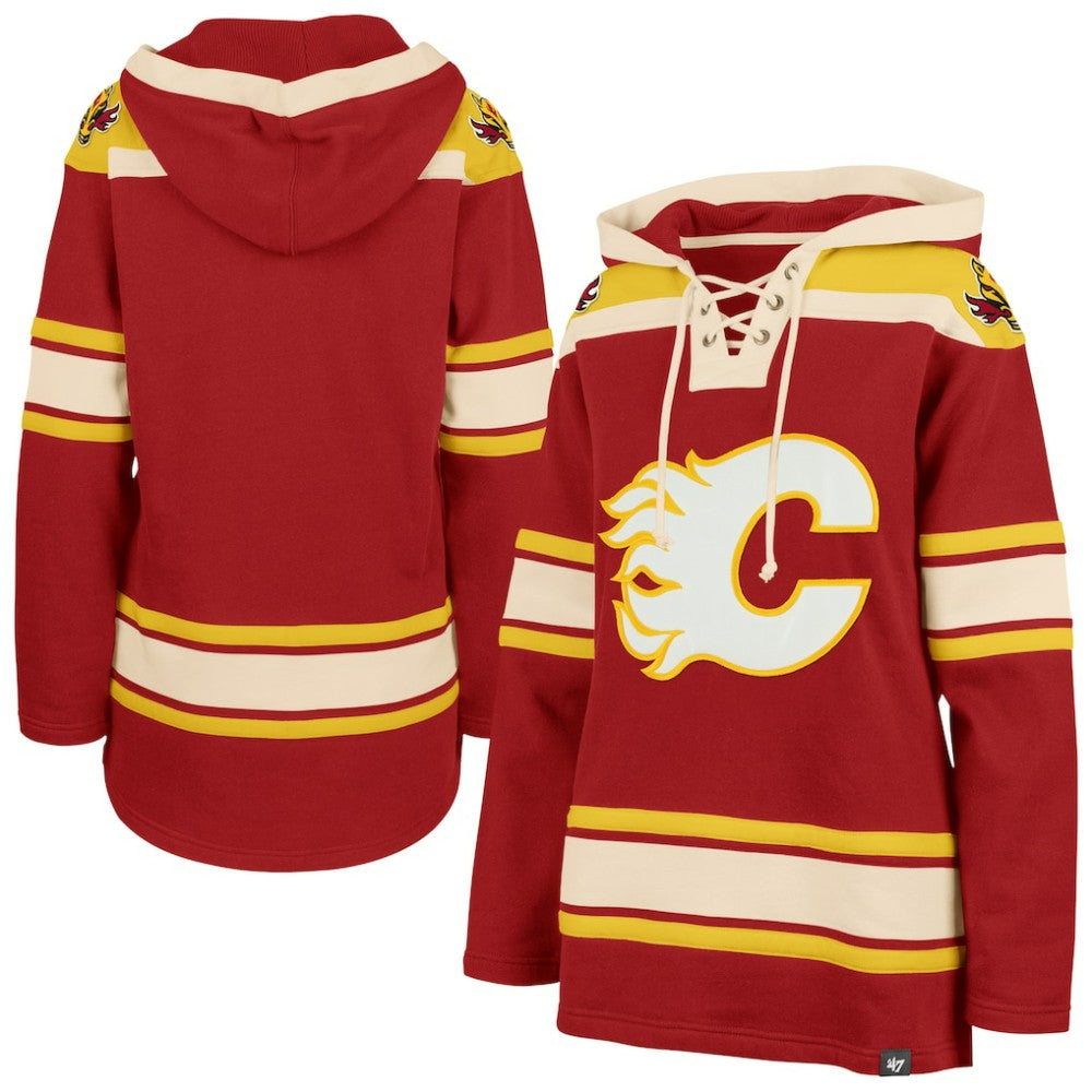 Calgary Flames '47 Women's Superior Lacer Pullover Hoodie Outlet
