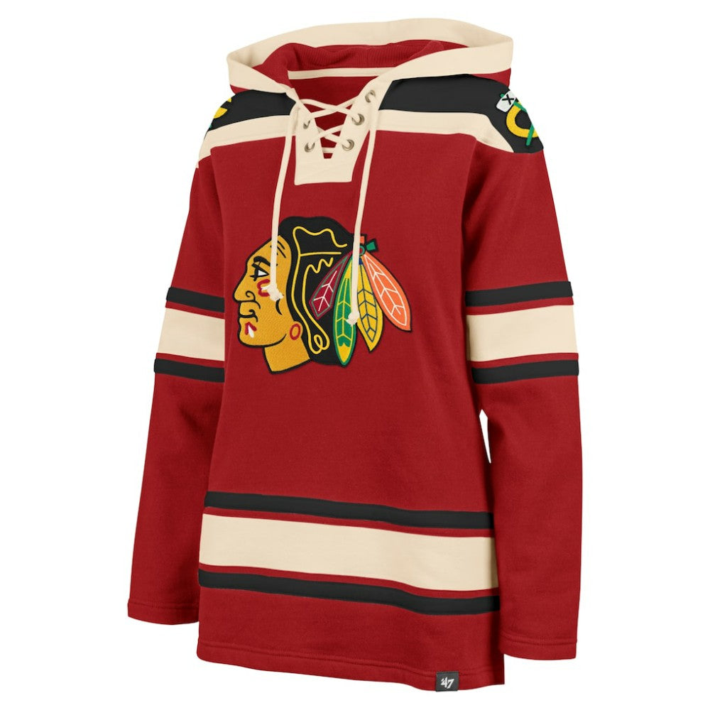 Chicago Blackhawks '47 Women's Superior Lacer Pullover Hoodie On Sale