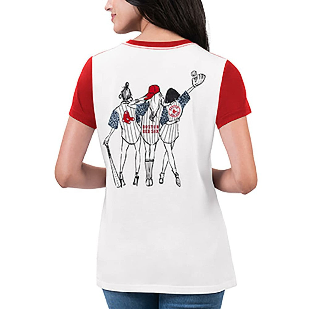 Boston Red Sox G-III 4Her by Carl Banks Women's Illustration Ringer T-Shirt | MLB US