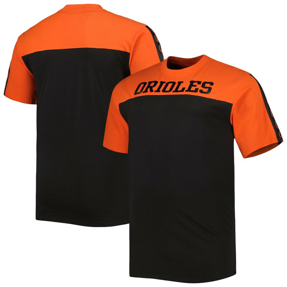 Baltimore Orioles Big & Tall Yoke Knit T-Shirt - Orange/Black | MLB For sale