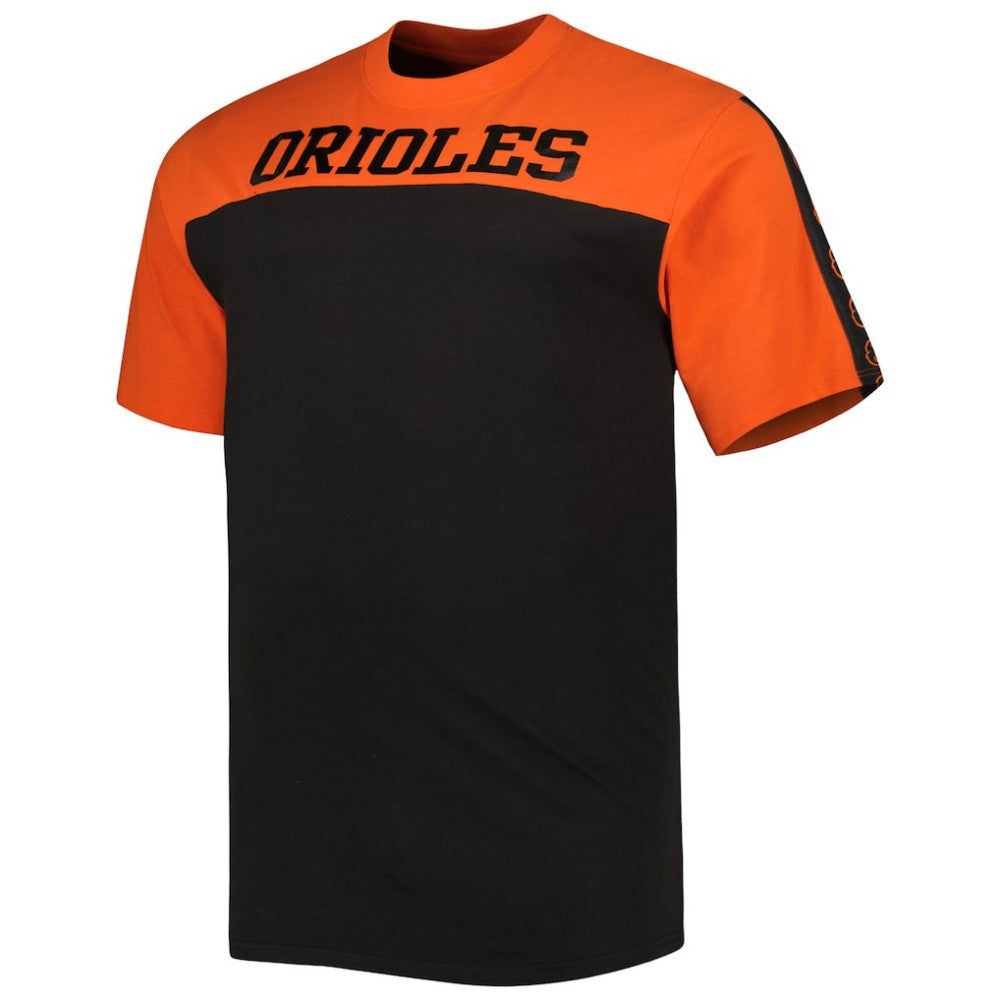 Baltimore Orioles Big & Tall Yoke Knit T-Shirt - Orange/Black | MLB For sale