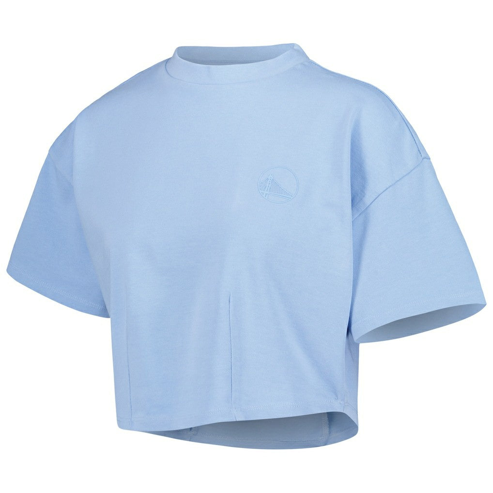 Golden State Warriors Lusso Women's Nola Faded Tonal Cropped T-Shirt sale On Sale
