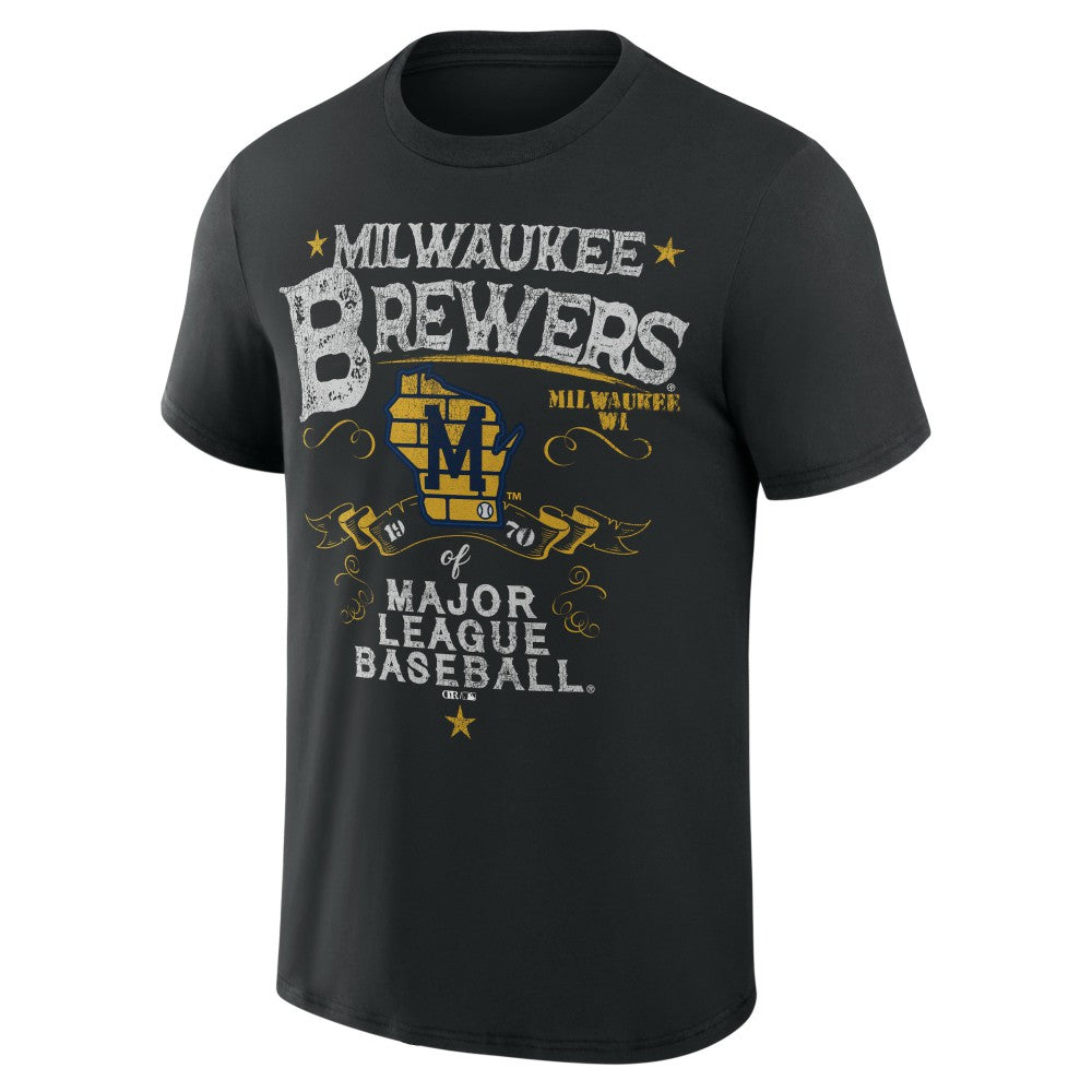 Milwaukee Brewers Darius Rucker Collection by Fanatics Beach Splatter T-Shirt | MLB Discount