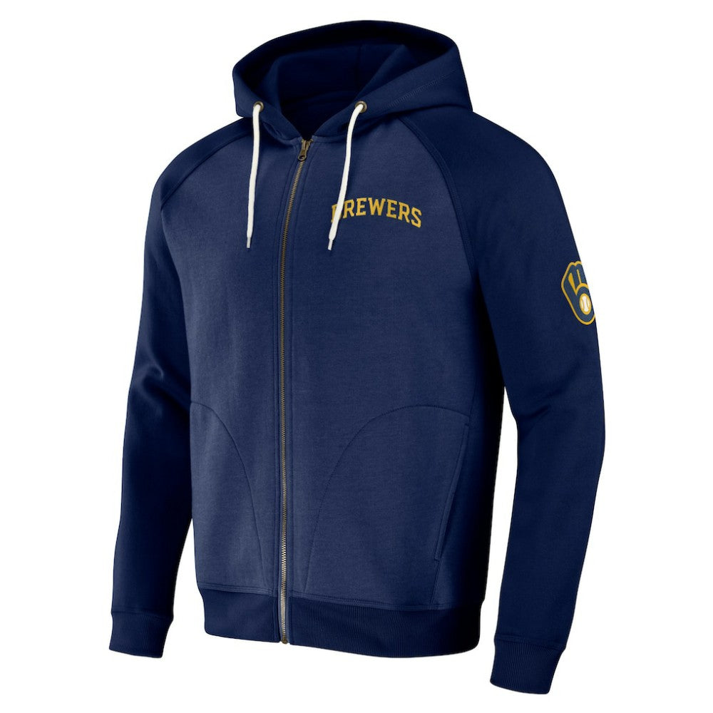 Milwaukee Brewers Darius Rucker Collection by Fanatics Raglan Full-Zip Hoodie | MLB US