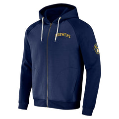 Milwaukee Brewers Darius Rucker Collection by Fanatics Raglan Full-Zip Hoodie | MLB US