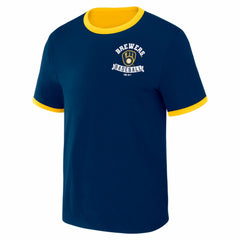 Milwaukee Brewers Darius Rucker Collection by Fanatics Two-Way Ringer Reversible T-Shirt | MLB Outlet