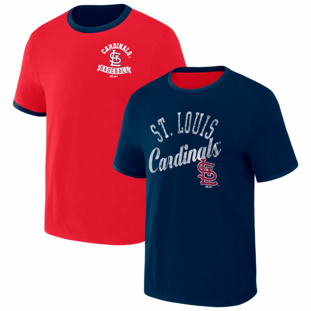 St. Louis Cardinals Darius Rucker Collection by Fanatics Two-Way Ringer Reversible T-Shirt | MLB New