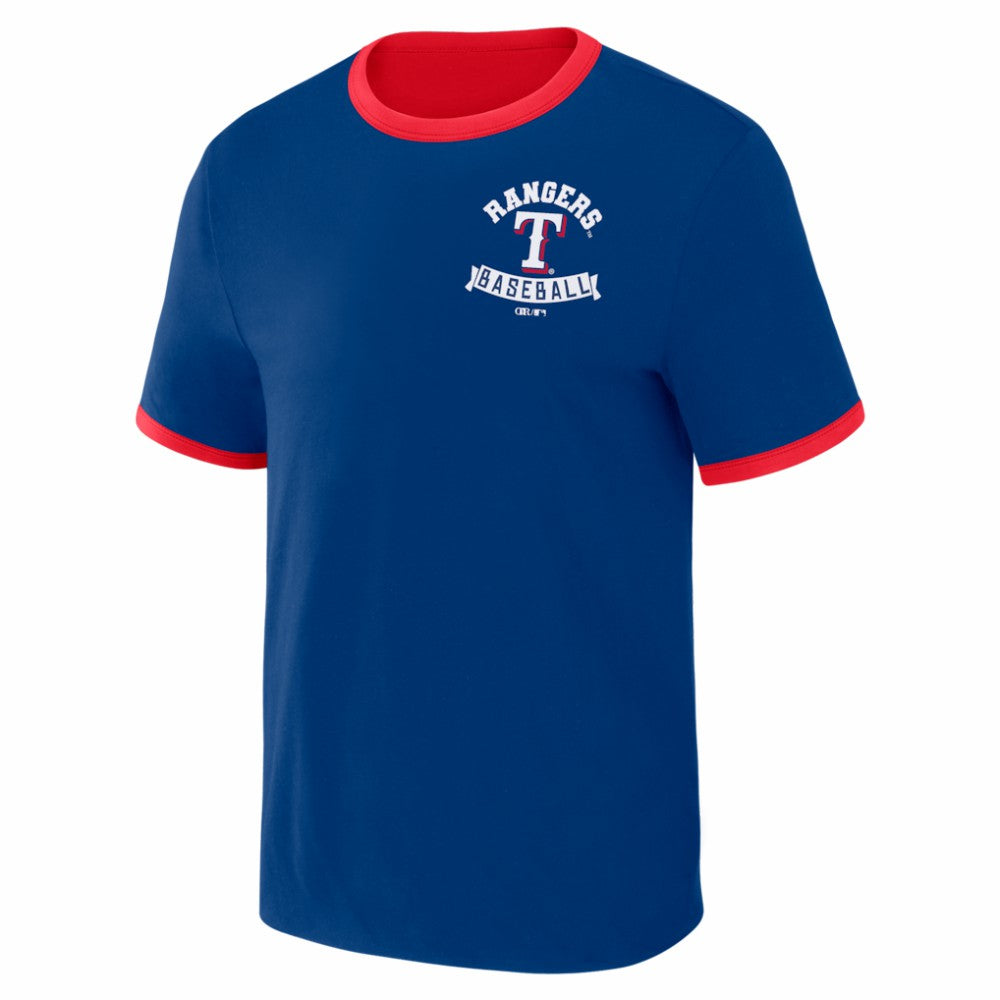 Texas Rangers Darius Rucker Collection by Fanatics Two-Way Ringer Reversible T-Shirt | MLB Sale