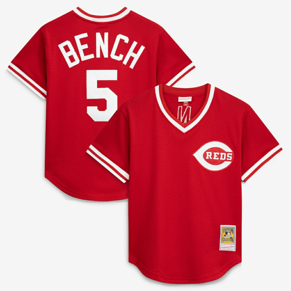 Johnny Bench Cincinnati Reds Mitchell & Ness Authentic Batting Practice Jersey | MLB Shop