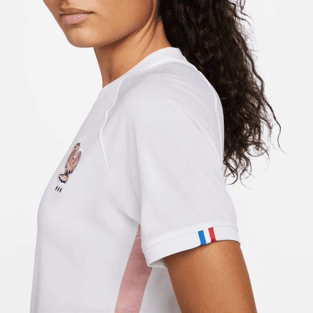 France Women's EC22 Away Soccer Jersey - White-Pink Glaze - Nike