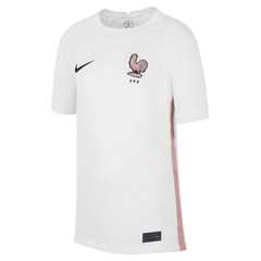 2022-23 France Away Youth Soccer Jersey White-Pink Glaze-Blue - Nike