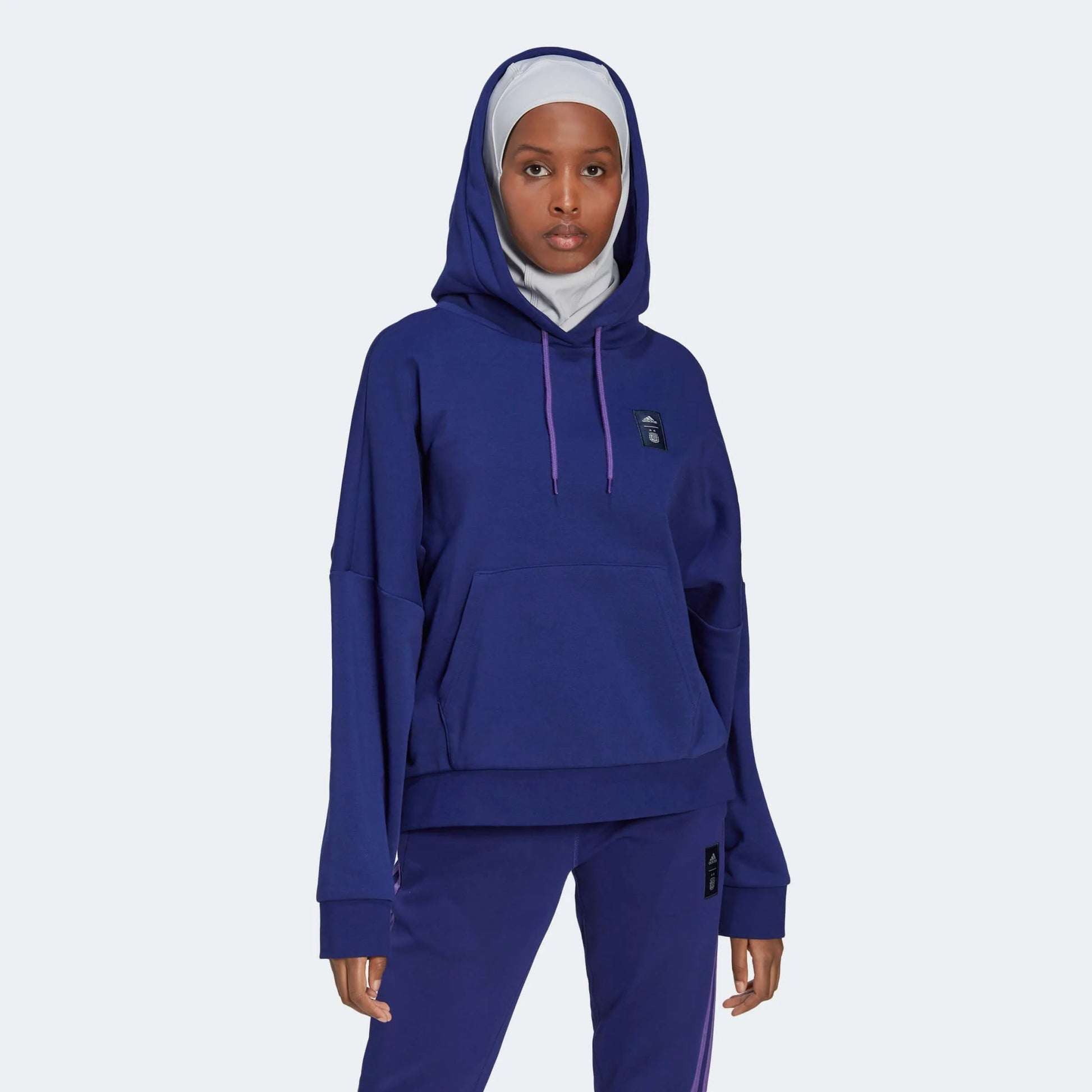 2022-23 Argentina Women's 3 Stripe Hoody Legacy Indigo - Adidas