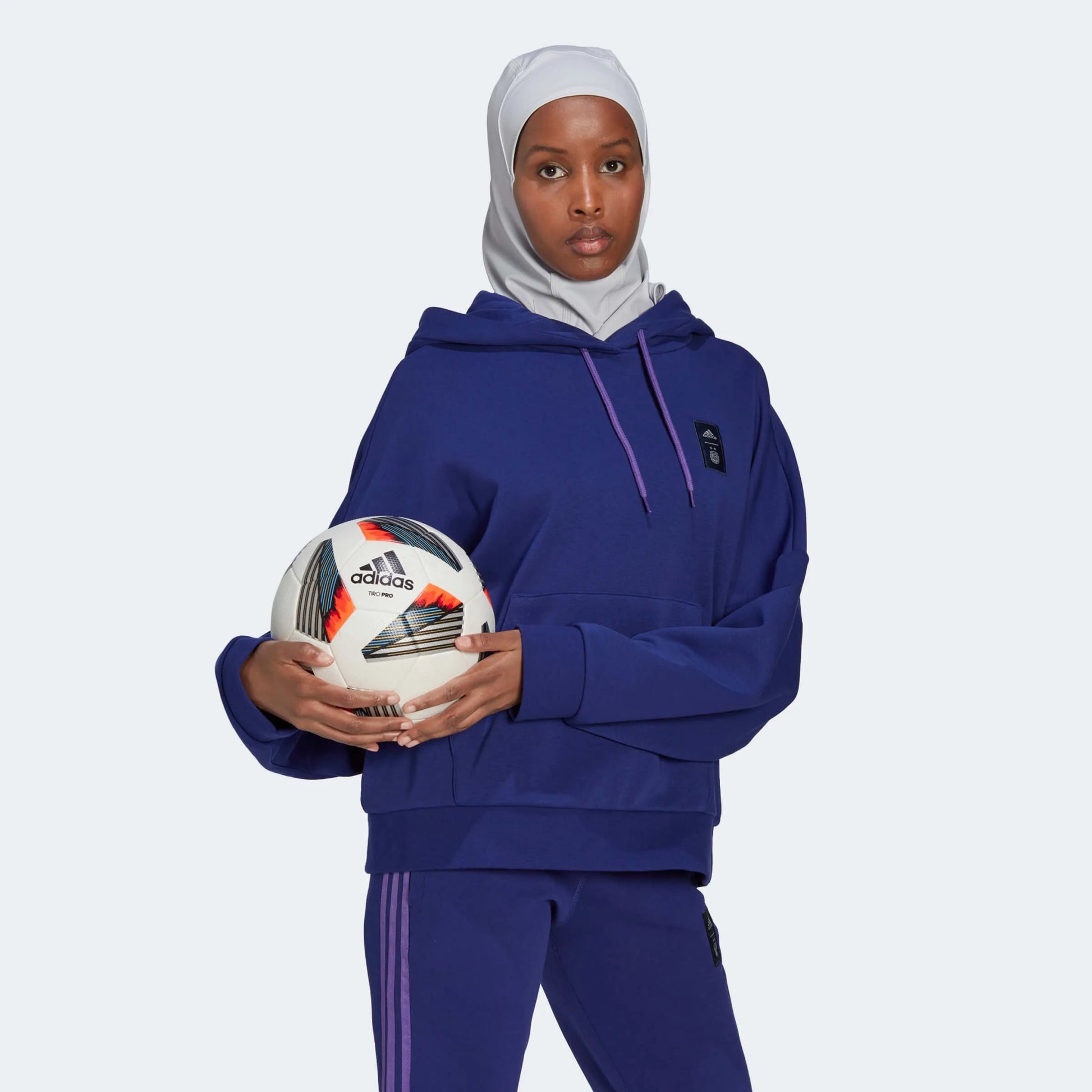 2022-23 Argentina Women's 3 Stripe Hoody Legacy Indigo - Adidas