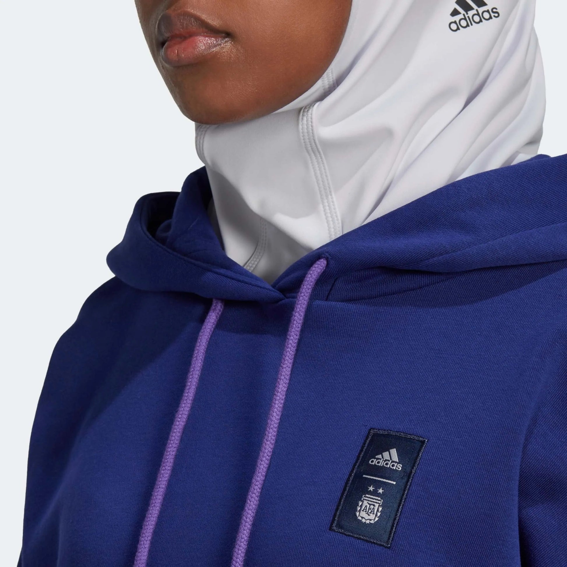 2022-23 Argentina Women's 3 Stripe Hoody Legacy Indigo - Adidas