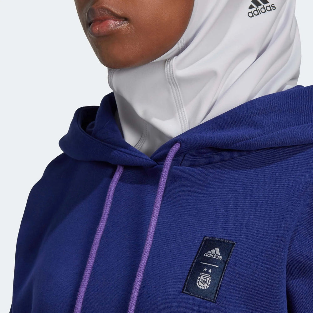 2022-23 Argentina Women's 3 Stripe Hoody Legacy Indigo - Adidas