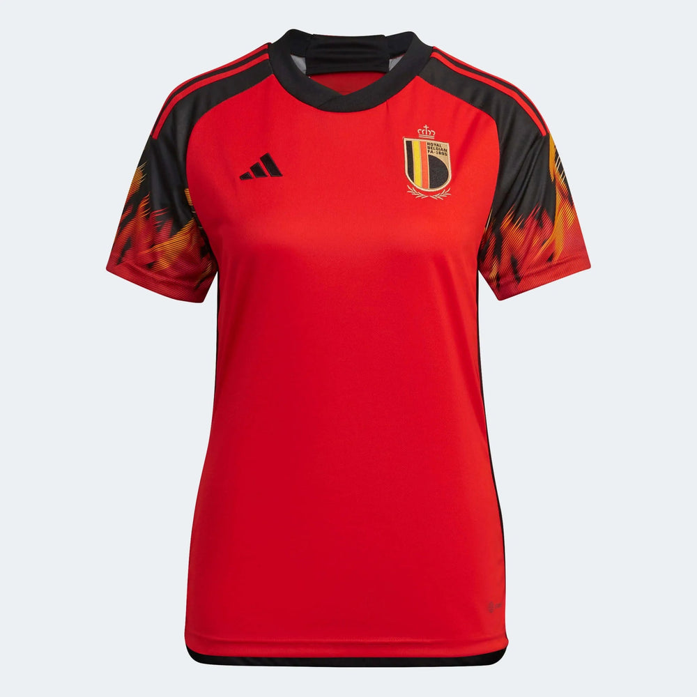 2022-23 Belgium Women's Home Soccer Jersey - Red-Black - Adidas