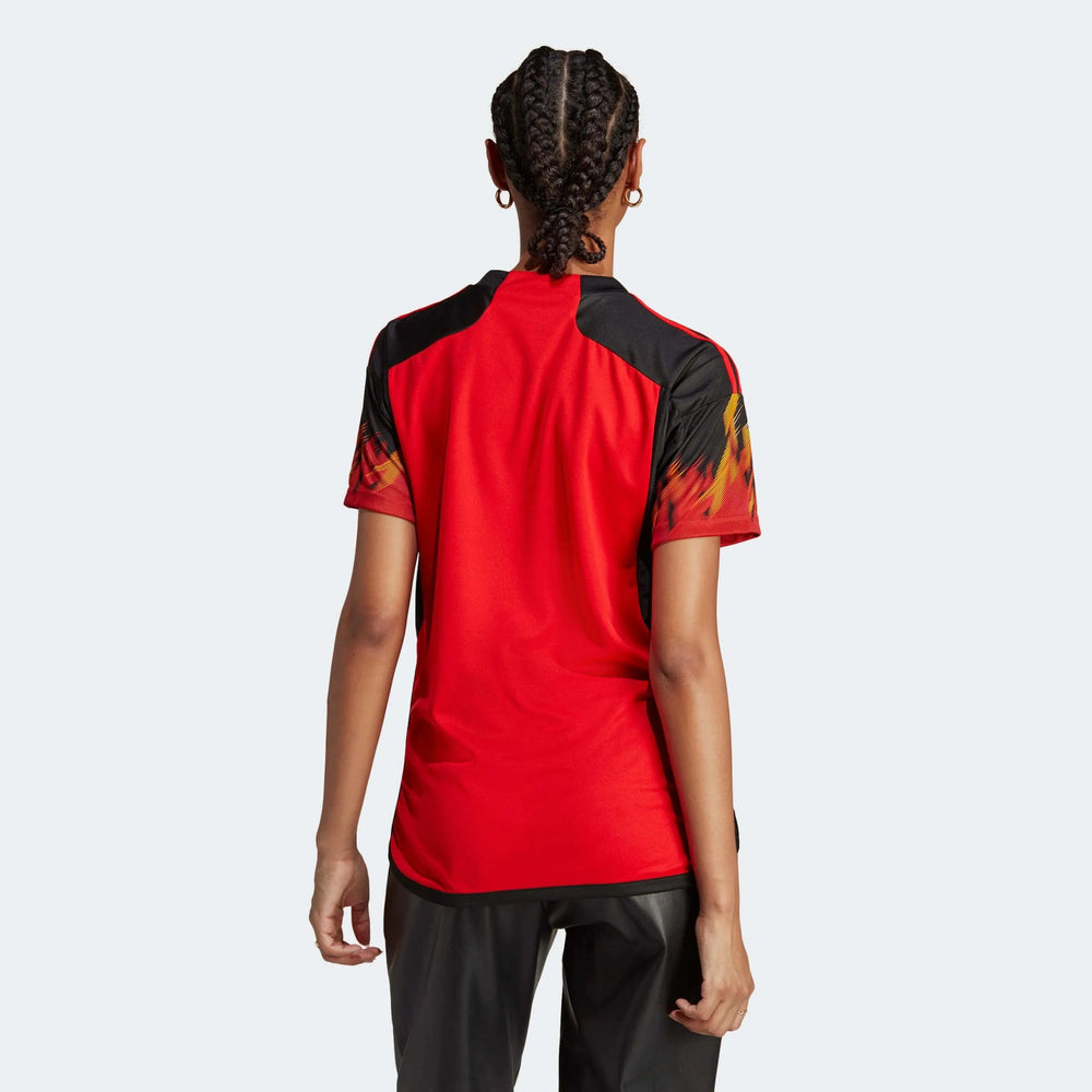 2022-23 Belgium Women's Home Soccer Jersey - Red-Black - Adidas