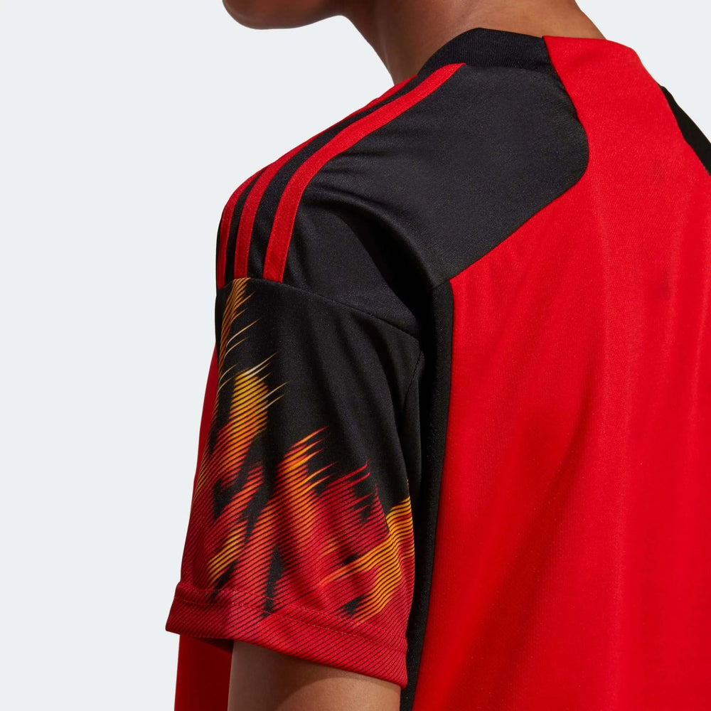 2022-23 Belgium Women's Home Soccer Jersey - Red-Black - Adidas