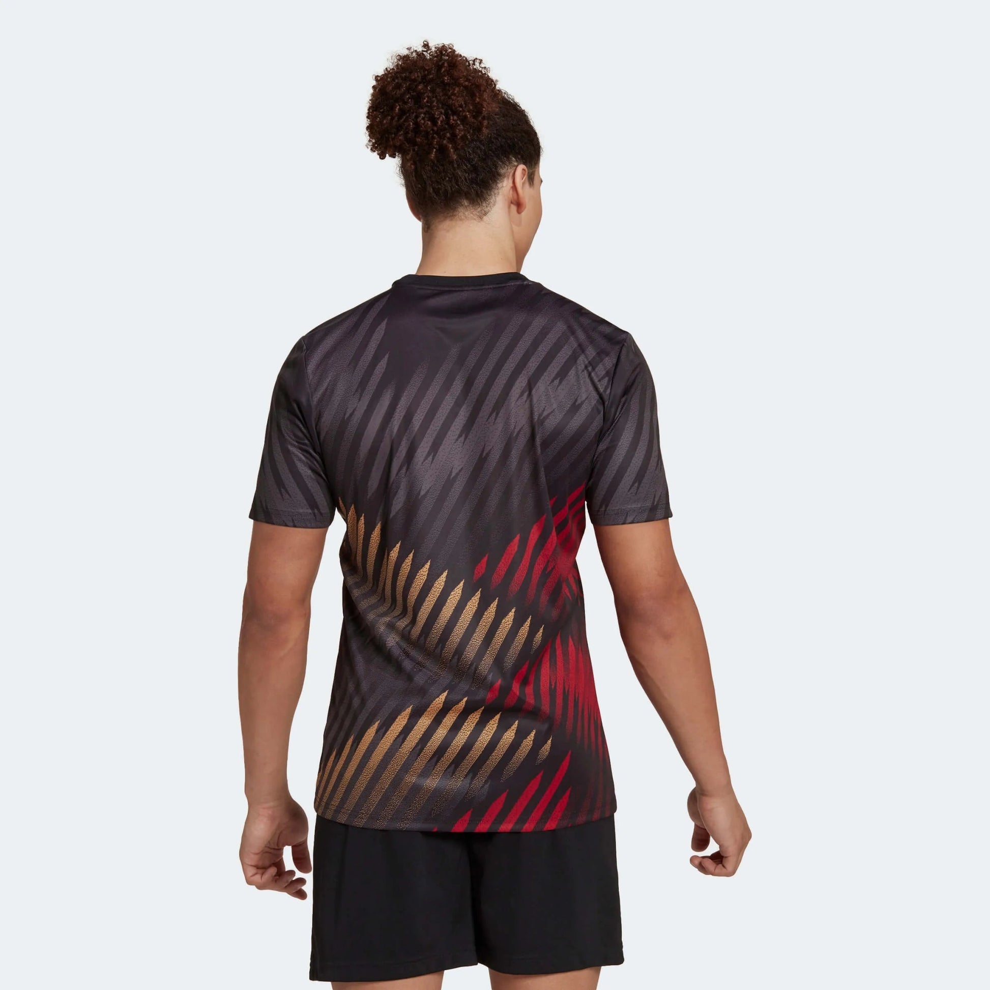 2022-23 Germany Pre-Match Soccer Jersey - Black-Grey-Red - Adidas