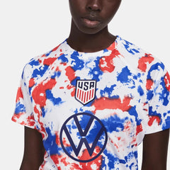 2022-23 USA Women's Pre-Match Soccer Jersey - White-Blue-Red - Nike