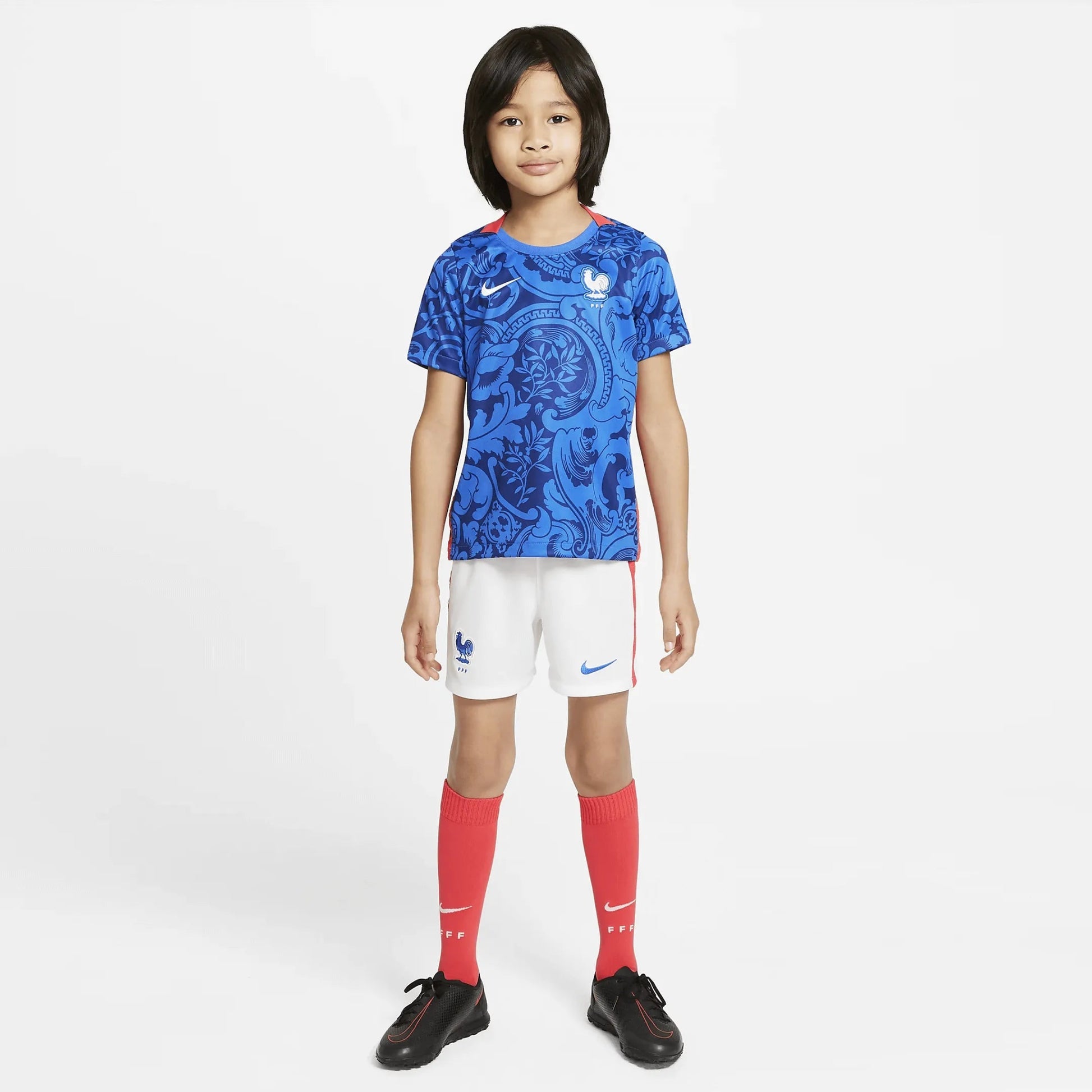 2022 France Kids' Mini Kit - Blue-White - Nike