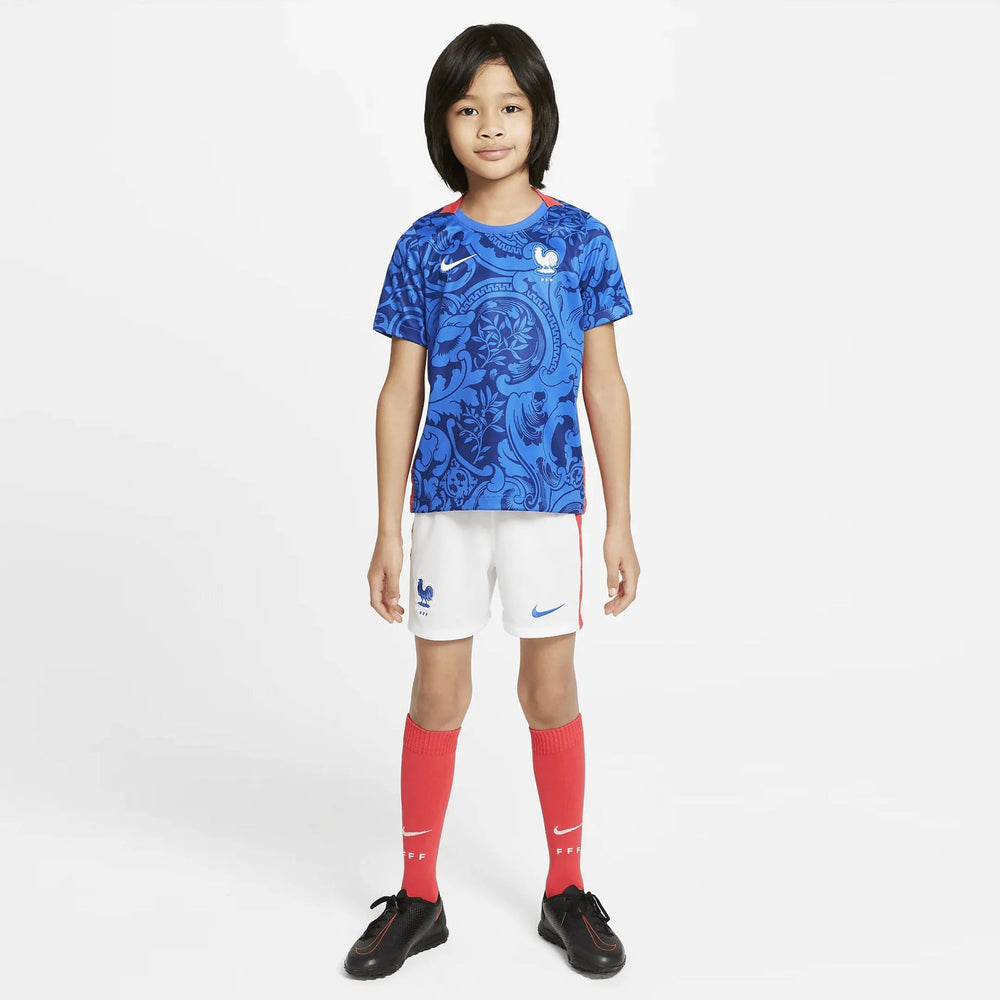2022 France Kids' Mini Kit - Blue-White - Nike