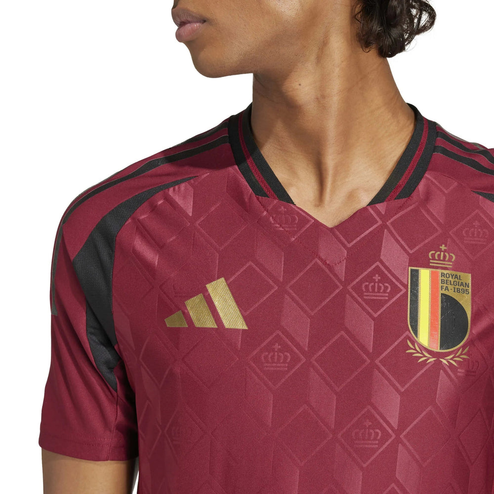 2024-25 Belgium Men's Authentic Home Soccer Jersey - Adidas