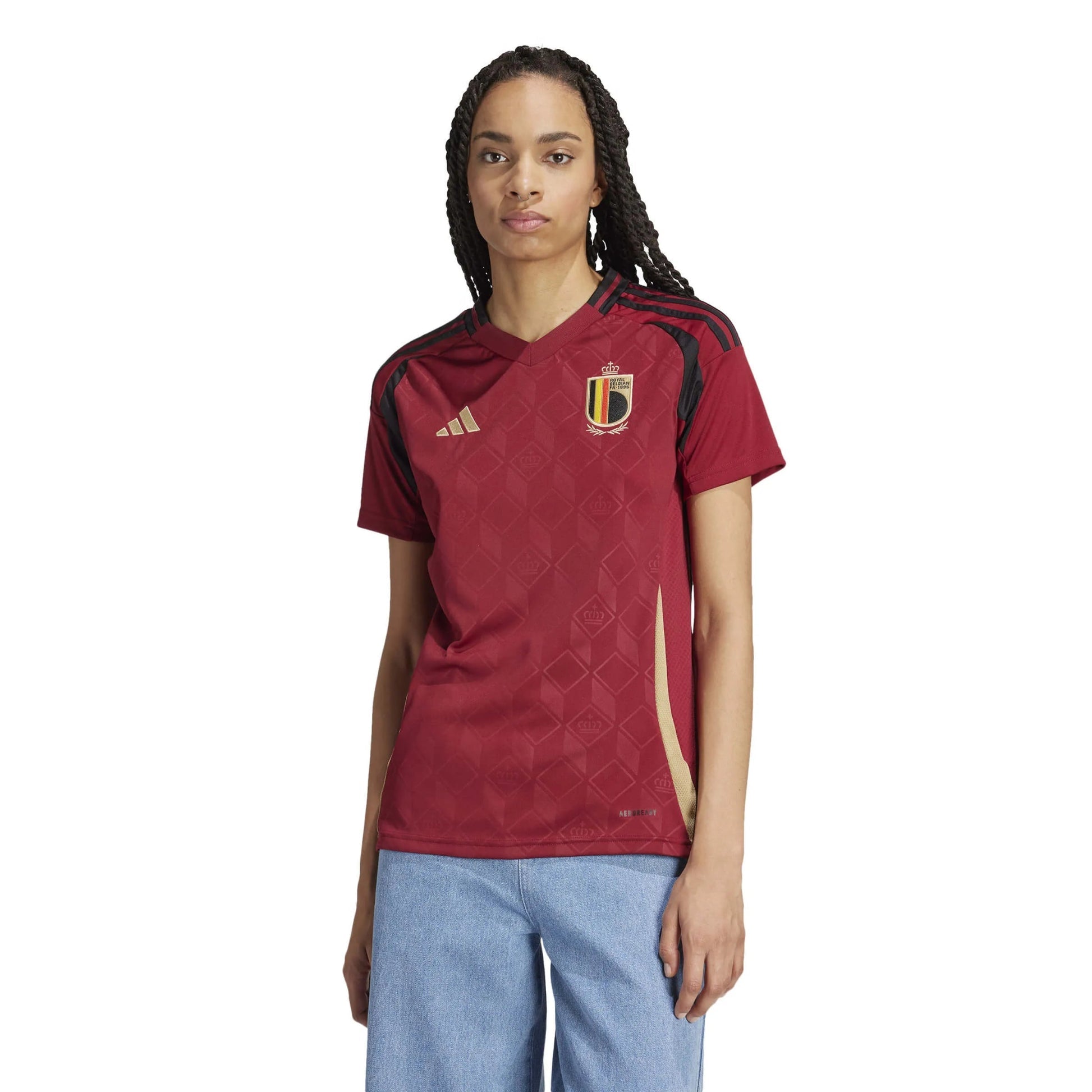 2024-25 Belgium Women's Stadium Home Soccer Jersey - Adidas