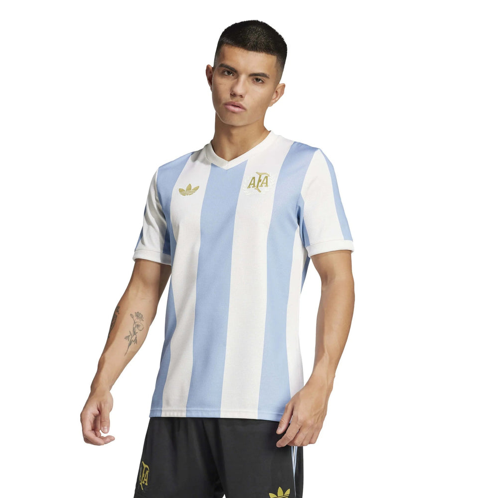 2025 Argentina Men's 50th Anniversary Stadium Soccer Jersey Ambient Sky / Cloud White - Adidas