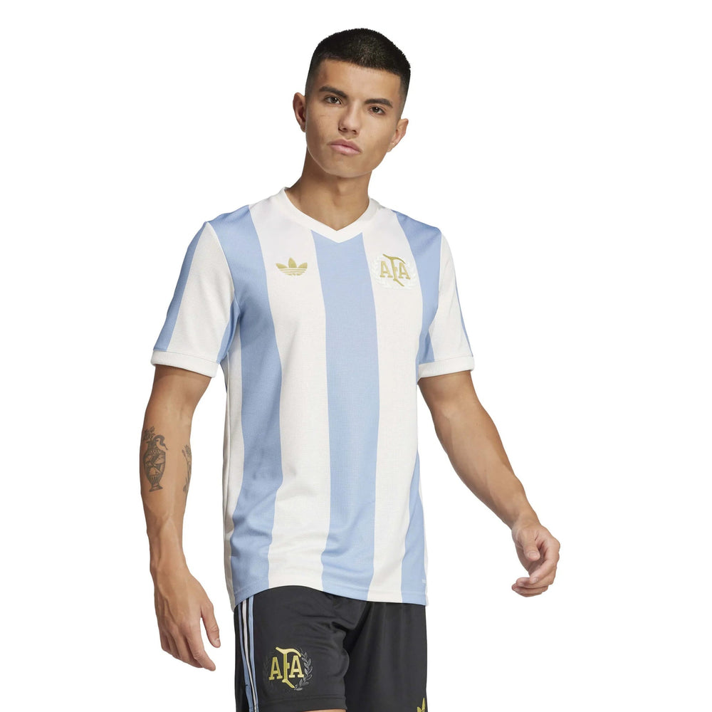 2025 Argentina Men's 50th Anniversary Stadium Soccer Jersey Ambient Sky / Cloud White - Adidas