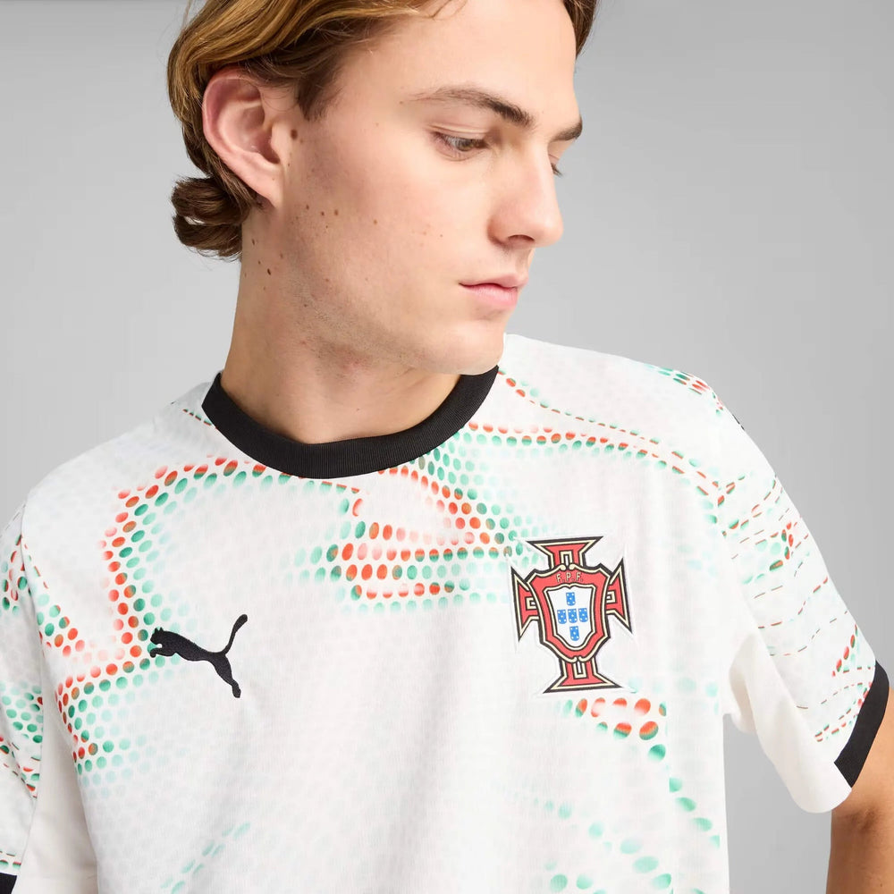 2025-26 Portugal Men's Stadium Away Soccer Jersey Puma White-Puma Black - Puma