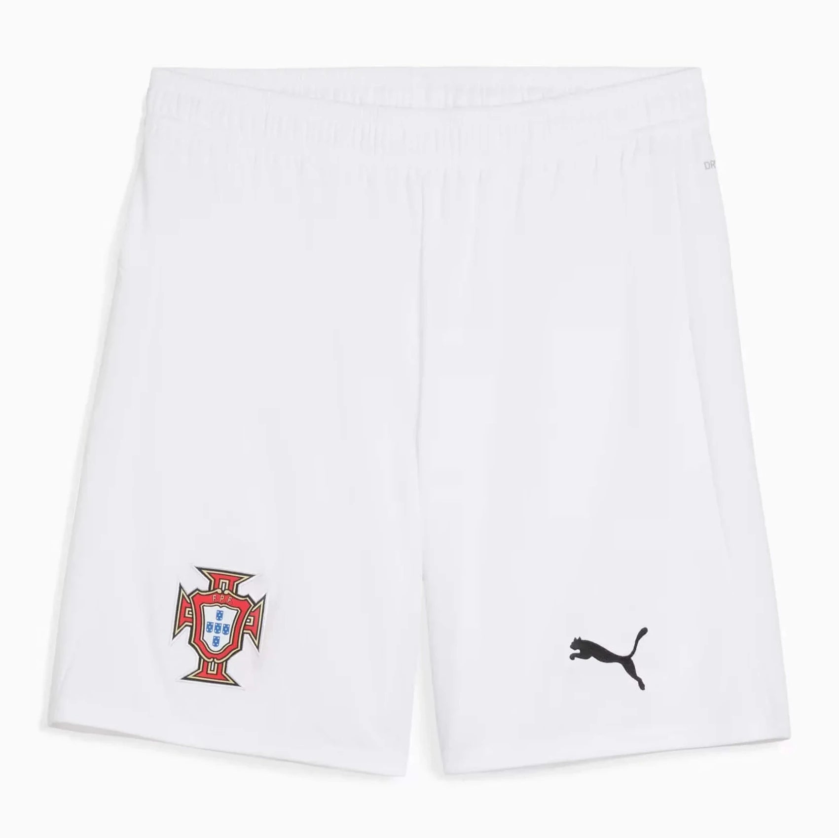 2025-26 Portugal Men's Stadium Away Soccer Shorts Puma White-Puma Black - Puma