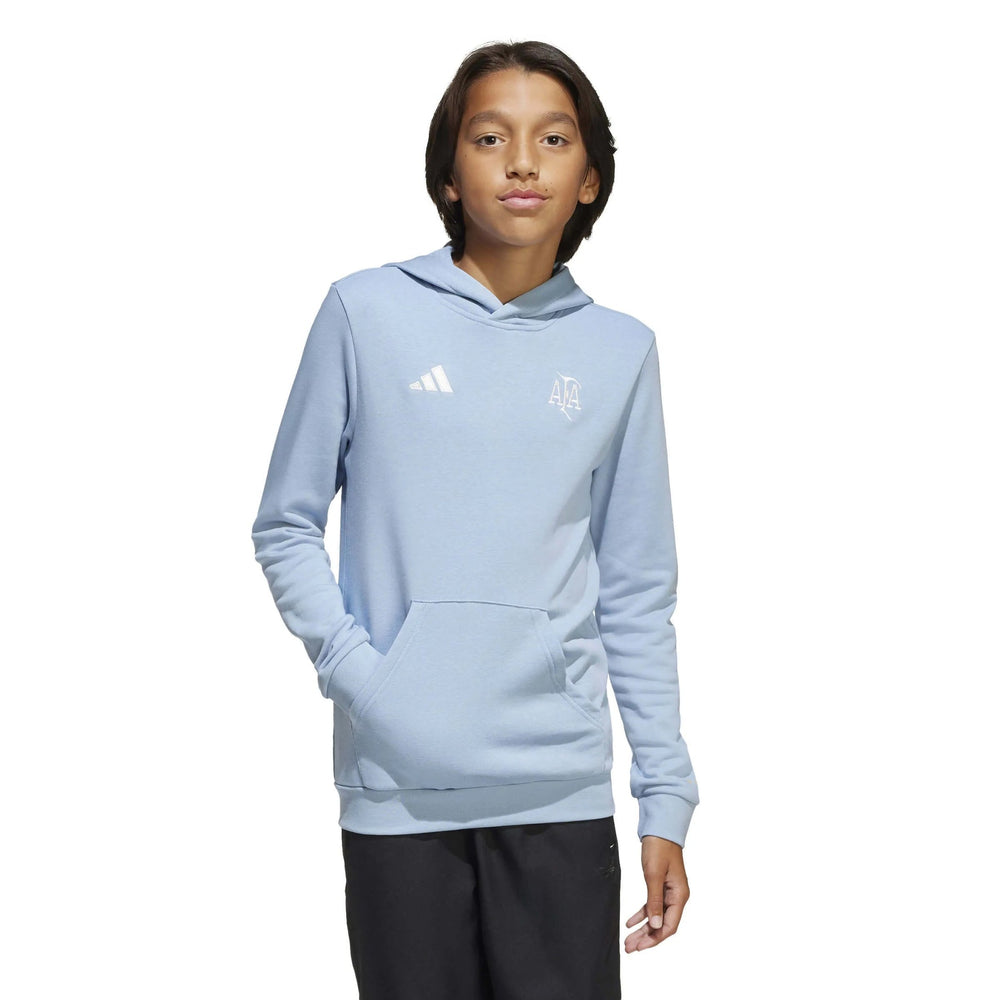2025-26 Argentina Youth Anniversary DNA Soccer Hoodie Ambient Sky / Cloud White - Adidas