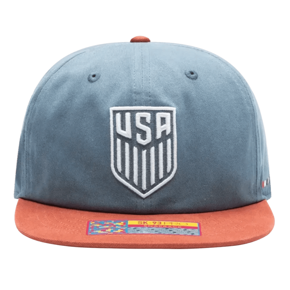 Fan Ink Collection USA Swingman Snapback Hat Light Blue/Orange -